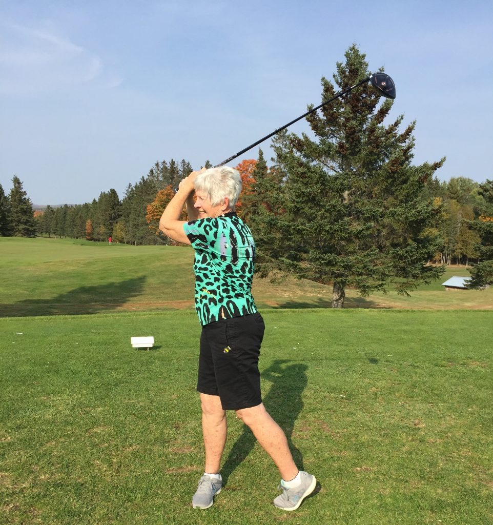 Photo of a patient who is golfing