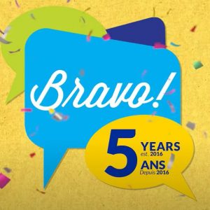 Image pour souligner le 5e anniversaire du programme Bravo